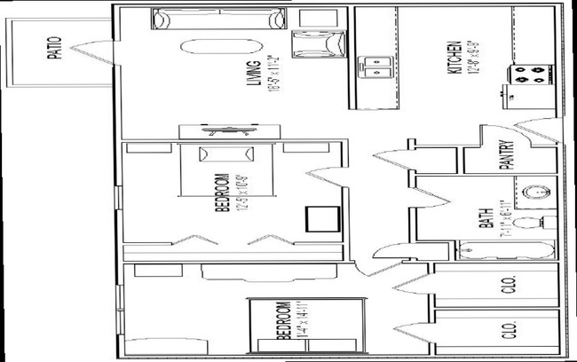 2BR/1BA - Crowell Square Apartments