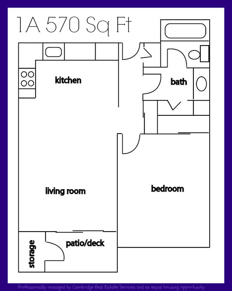 570 Sq Ft 1 Bedroom 1 Bathroom - Fountain Park Apartments