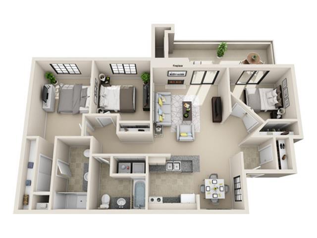 Floorplan - Starrview at Starr Pass Apartment Homes