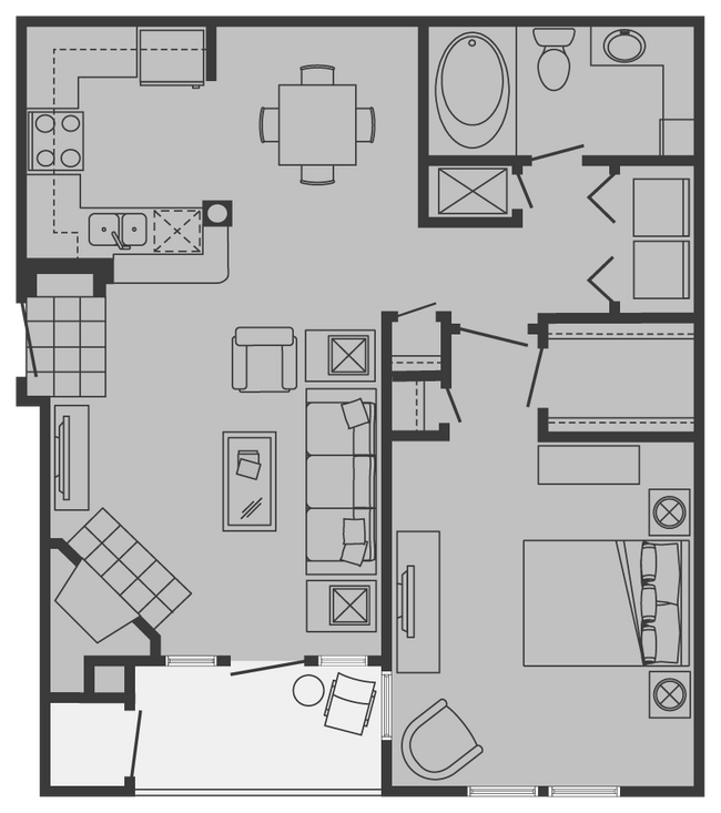 Floorplan - SaddleBrook Apartments