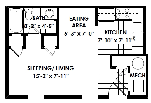 Studio - Clayton Court Apartments