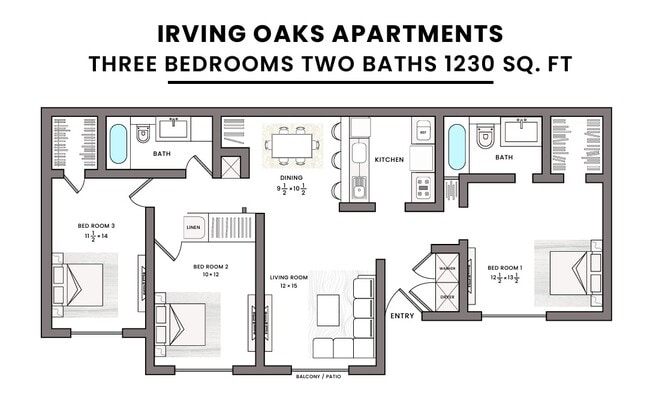 Floorplan - Irving Oaks