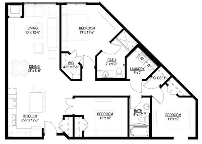 Floorplan - The Legends of Champlin 55+ Apartments