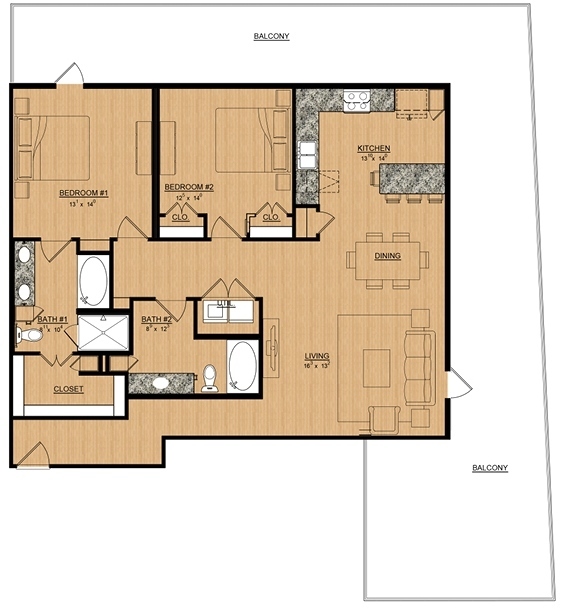 Floorplan - Magnolia Lofts on Vickery