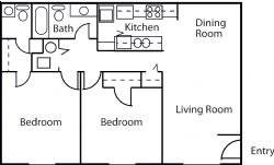 2BR/1.5BA - Riverwood Club Apartments