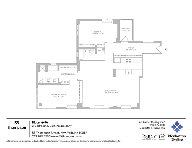 apartment 501 floorplan - 55 Thompson®