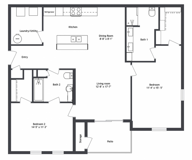 Floorplan - The Court at Sandstone Apartments