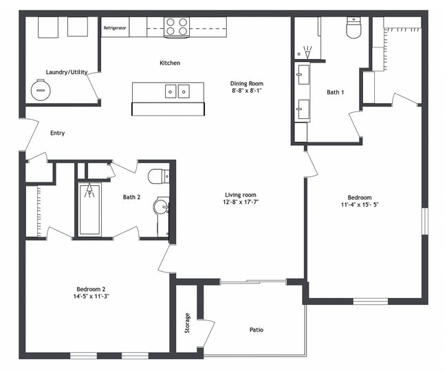 Floorplan - The Village at Sandstone Apartments