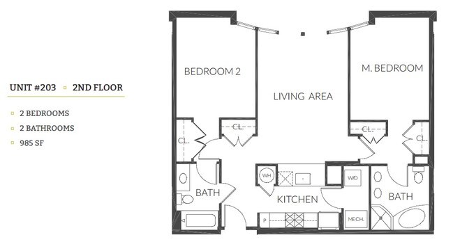 2BR/2BA - 3800 Lofts