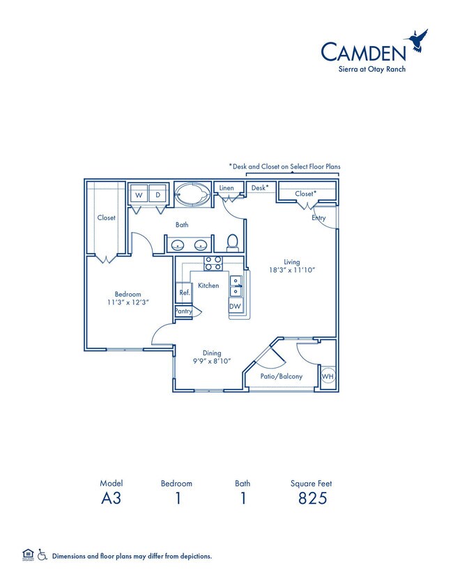 Floorplan - Camden Sierra at Otay Ranch