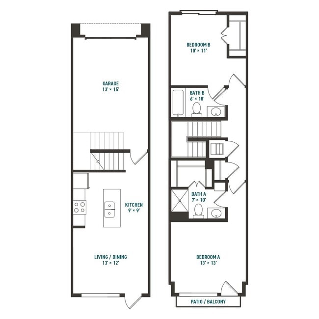 Lunar Deluxe 2x2 1013 - Northside Apartments