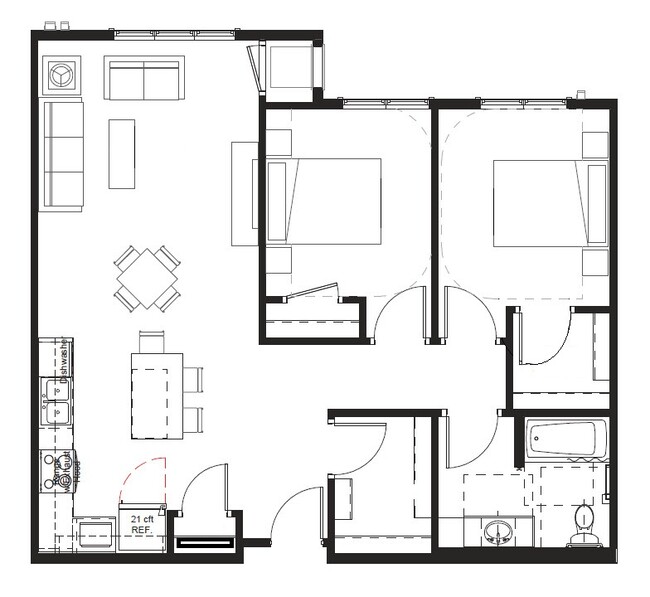 Floorplan - Fitzgerald Flats