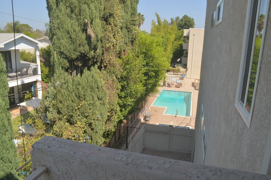 View of Common area Pool from Private Patio - 4705 Kester Ave