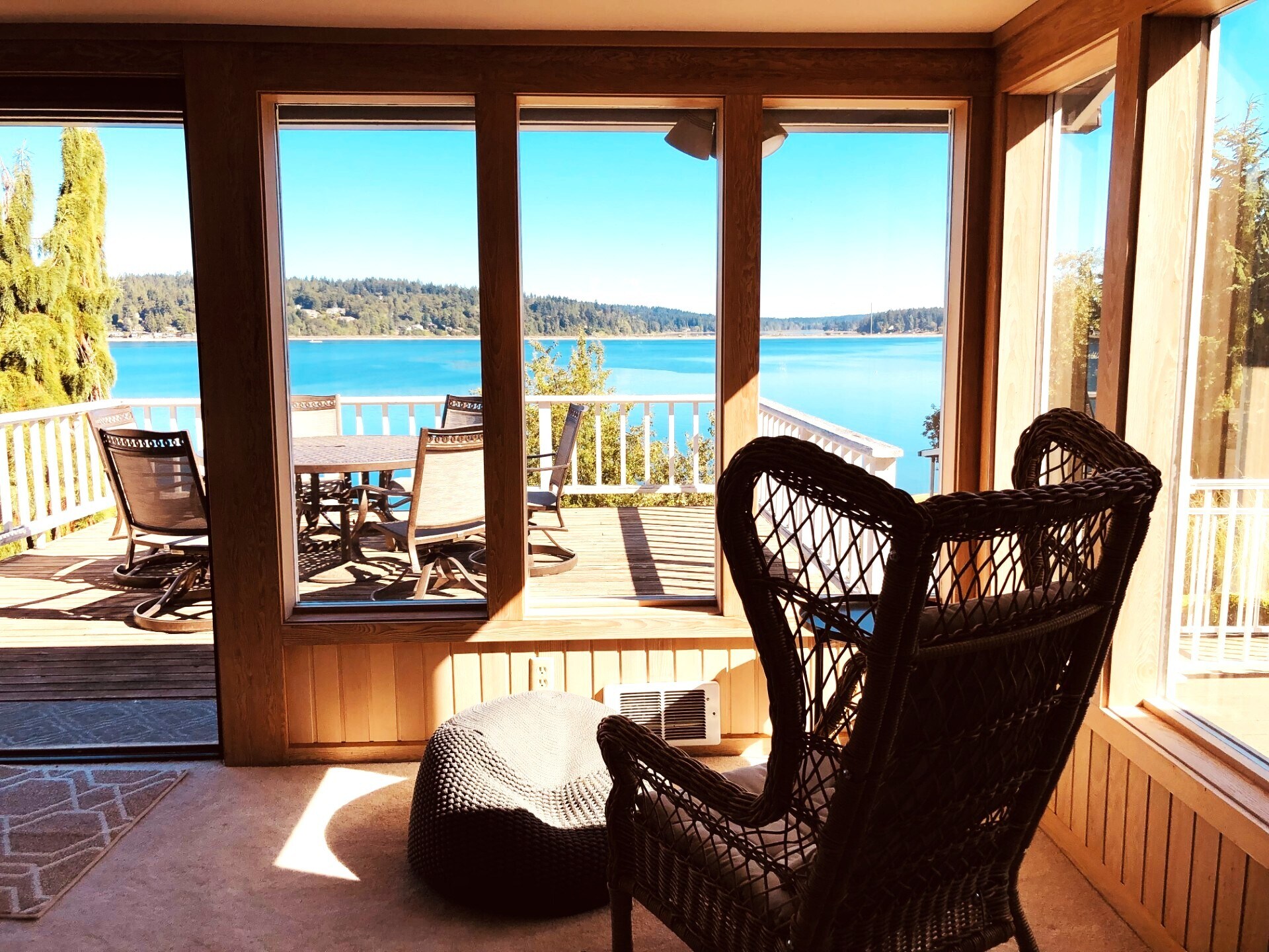 Glass doors to deck from living room - 7107 120th St NW