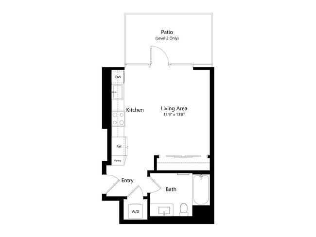 S2 | Studio | 408 SF - Ancora