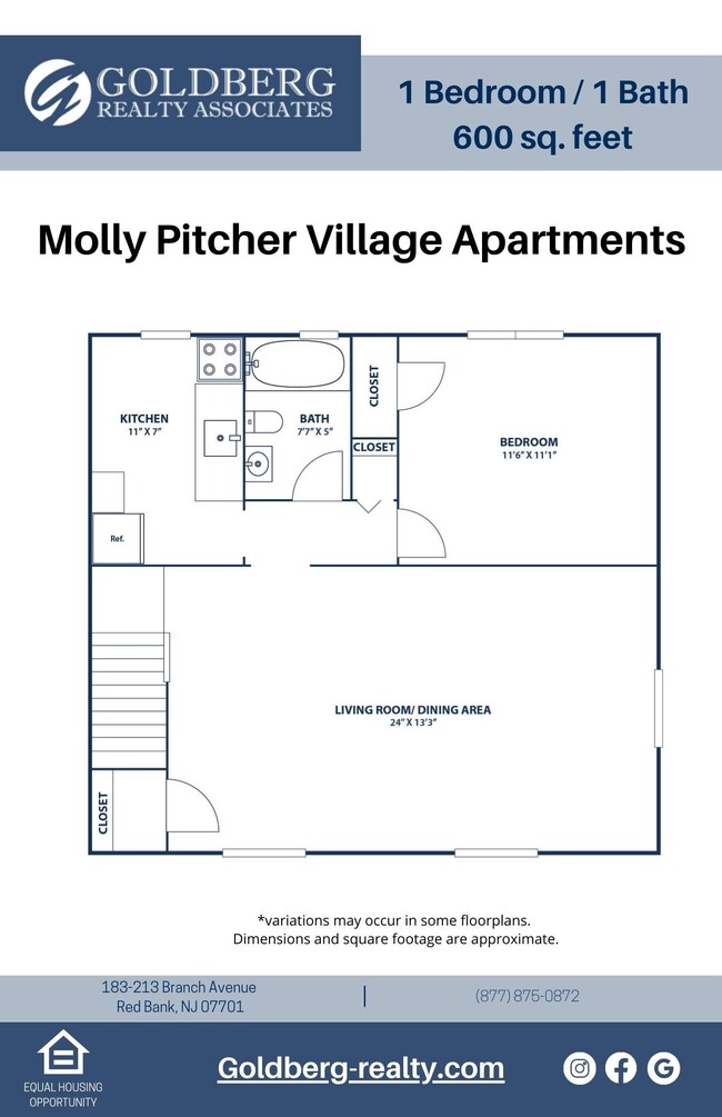 Floorplan - Molly Pitcher Village Apartments