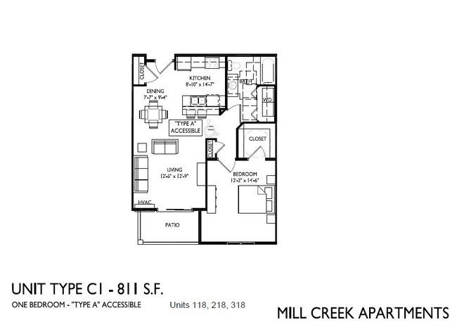 Floorplan - Mill Creek Apartments