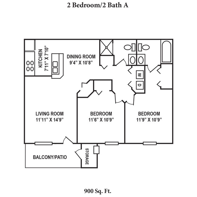 Floorplan - Eagle Crest Apartments