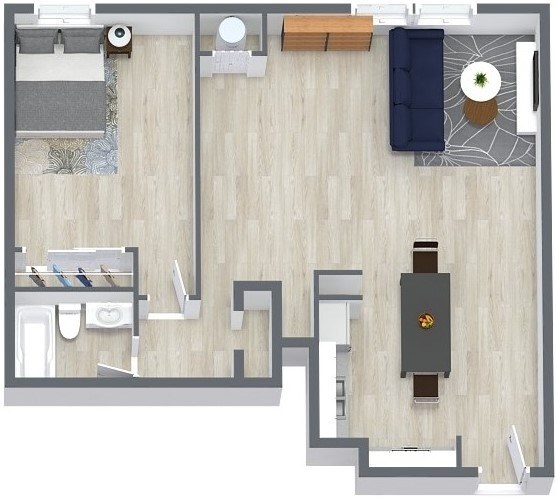 Floorplan - Walnut Tower Apartments