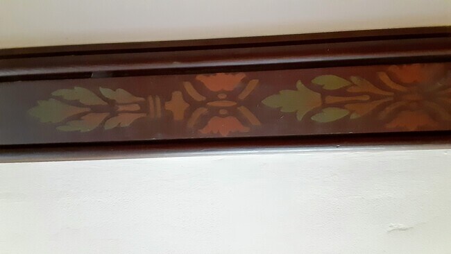 1933 Stenciling LR beams - 1633 Greenfield Ave