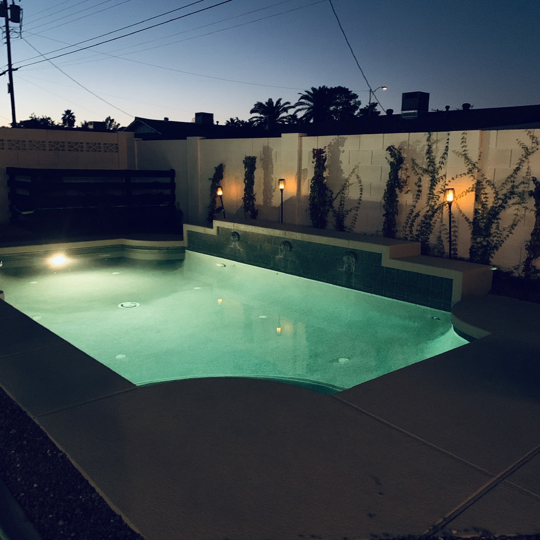 Pool in evening - 8516 E Vernon Ave