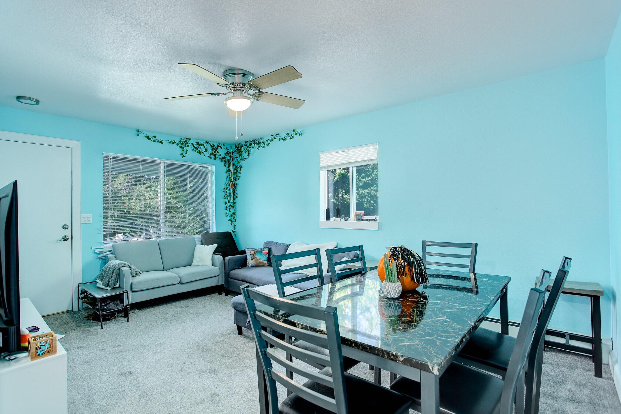 All blue walls are now white. - 1224 11th St