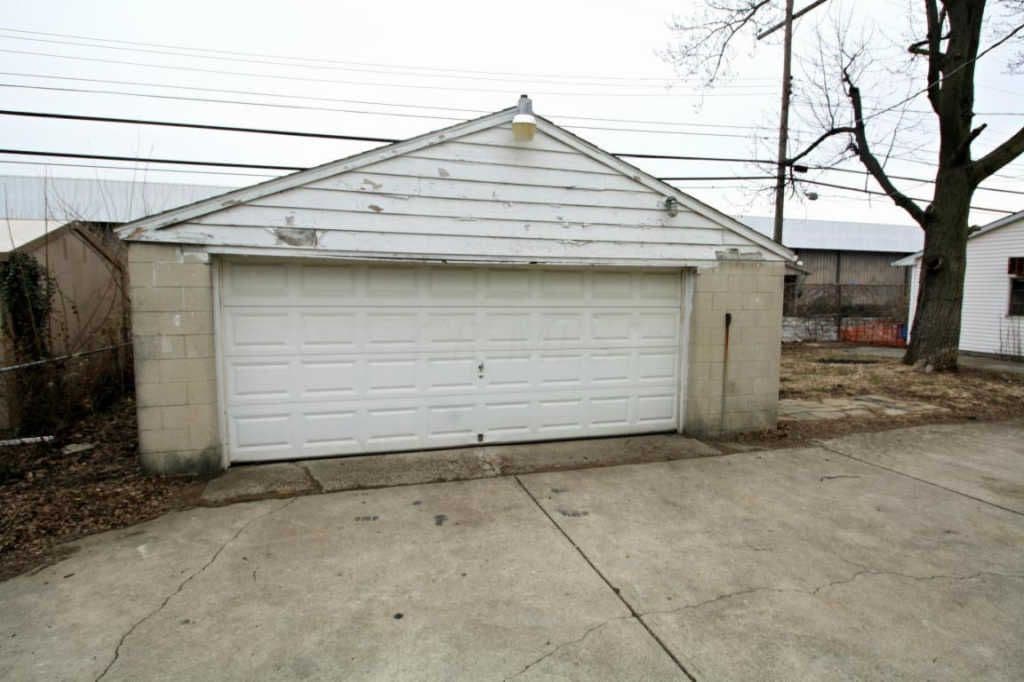 Two car garage with electric outlets around inside walls - 3449 Beulah Rd