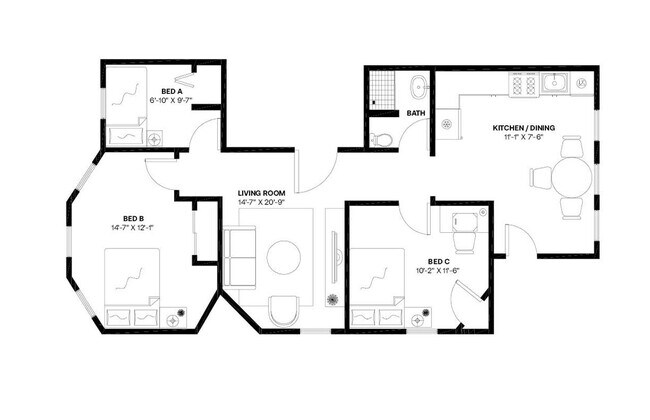 Building Photo - Room in Shared 3 bed/1 bath home