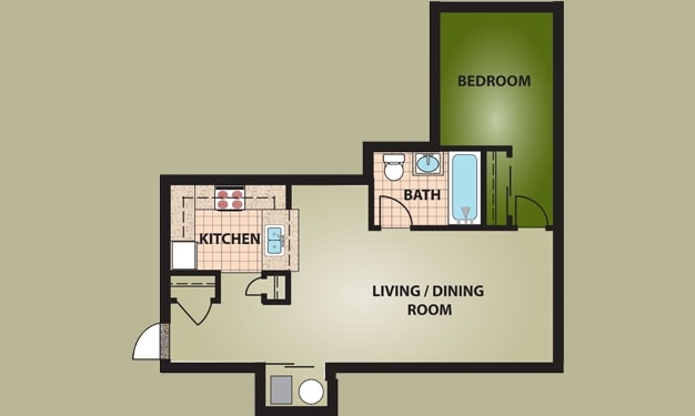 1BR/1BA - Nativity Manor