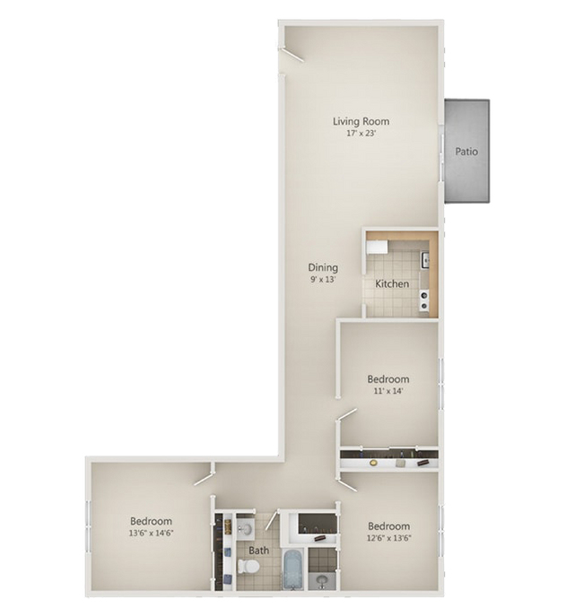 Floorplan - Corliss Apartments