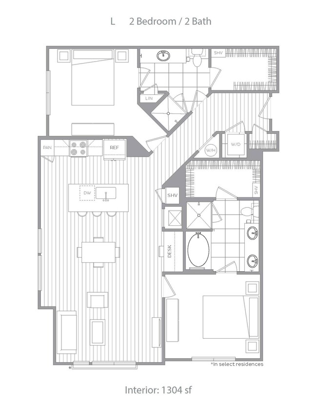 L 2 Bed / 2 Bath - Hanover Crossing Residences