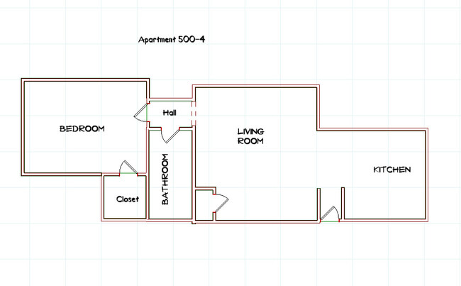 Apartment 4 Floorplan - 500 Euclid Avenue