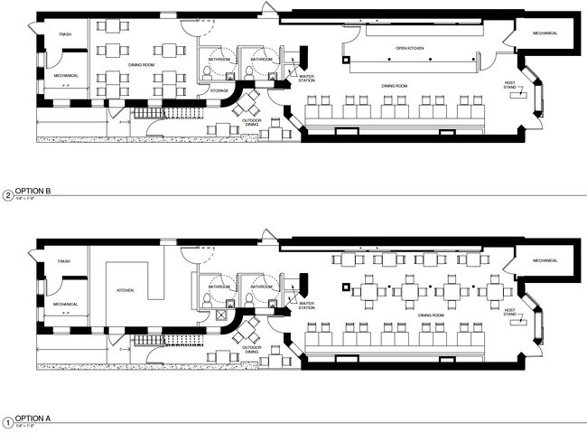 Conceptual Restaurant Plans - 227 Newbury St
