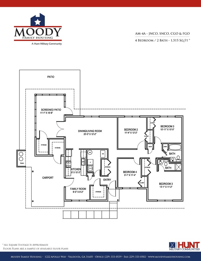 Floorplan - Moody Family Housing