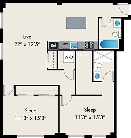 Floorplan - The Lofts at Gin Alley