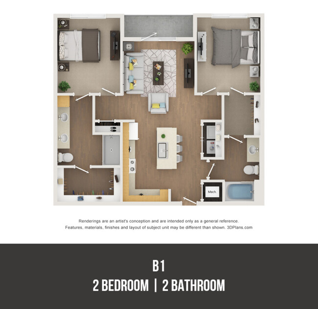 Floorplan - Hillside Flats - Income Restricted