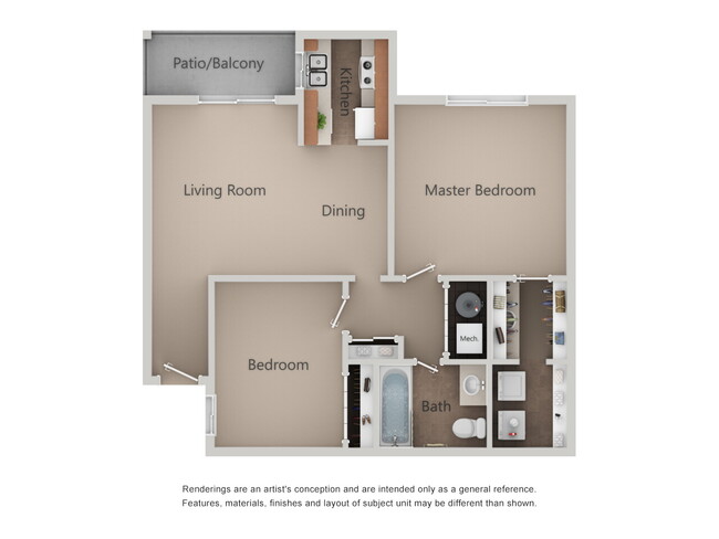 2x1 A with optional Washer/Dryer Hookups - Crossroads Apartments