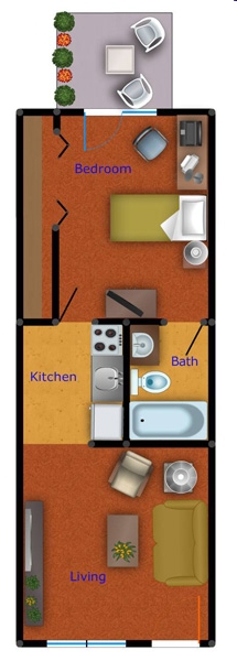 1BR/1BA - Evergreen Terrace