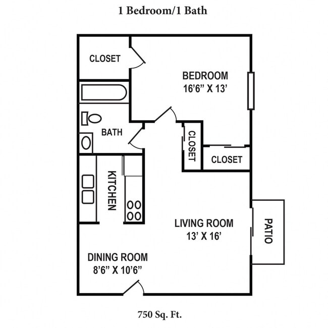 Floorplan - Crown Ridge Apartments