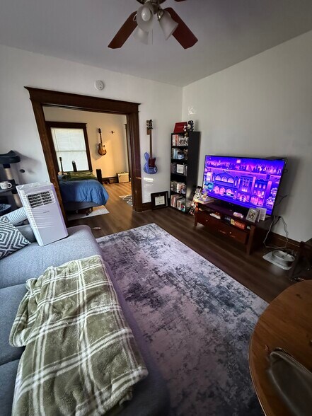 Living room into bedroom/office -current tenant - 1127 Monroe Ave