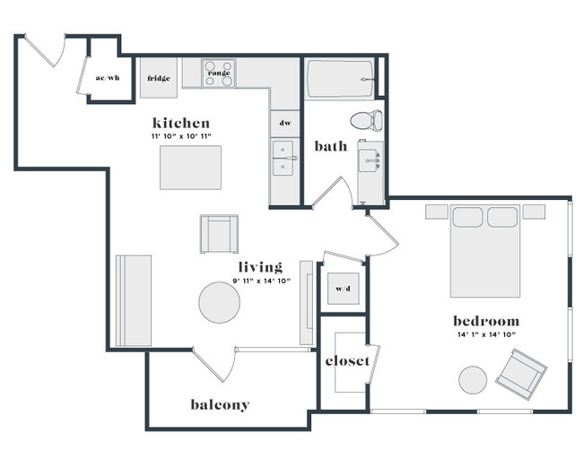 Floorplan - Rise on 8th Apartments