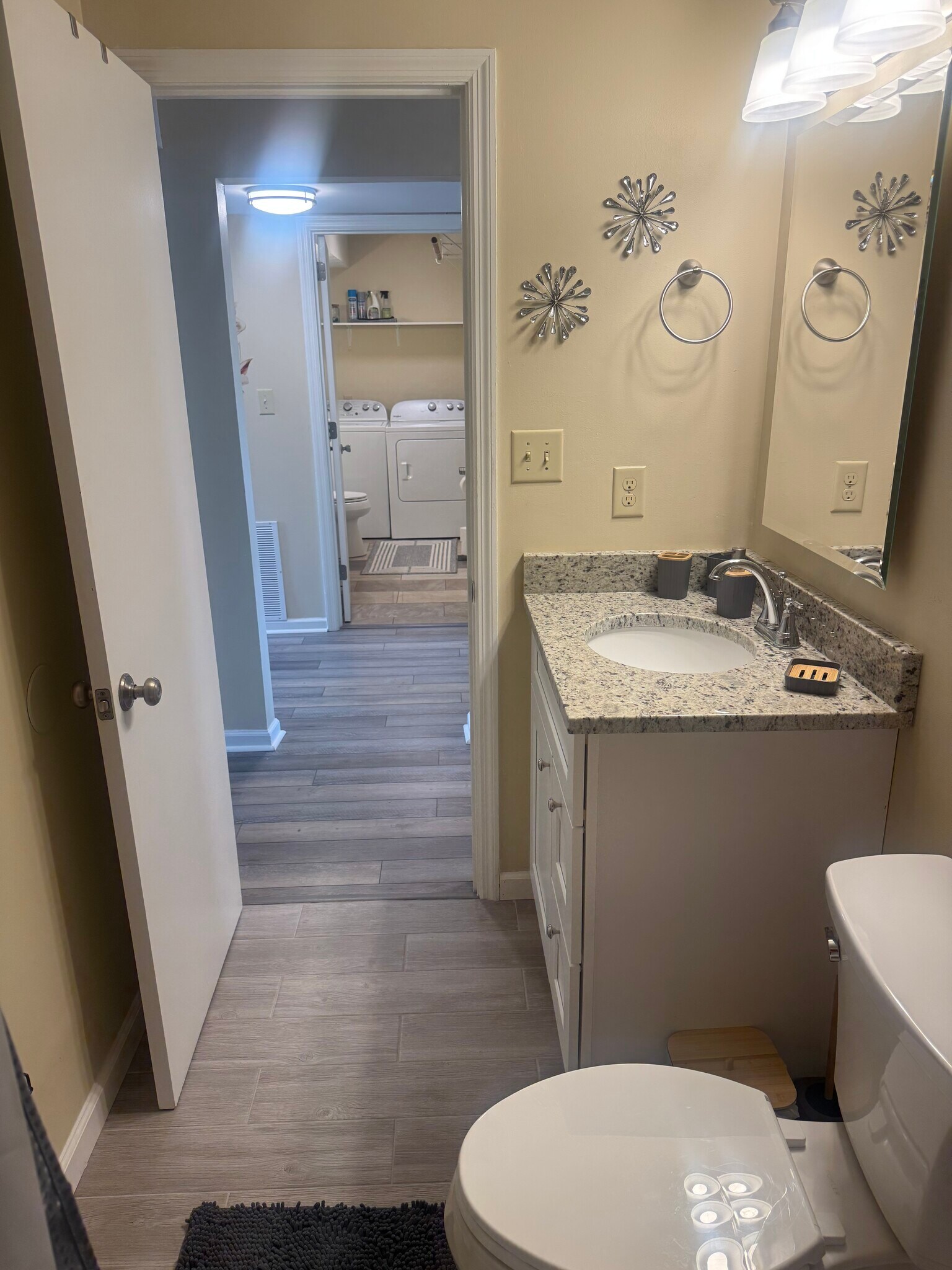 Full Bath w/View to Laundry 1/2 Bath - 413 Lenney Dr