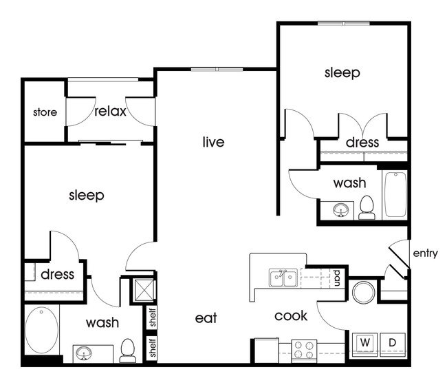 Floorplan - Magnolia Pointe Apartment Homes