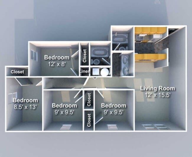 Floorplan - Southfork Apartments