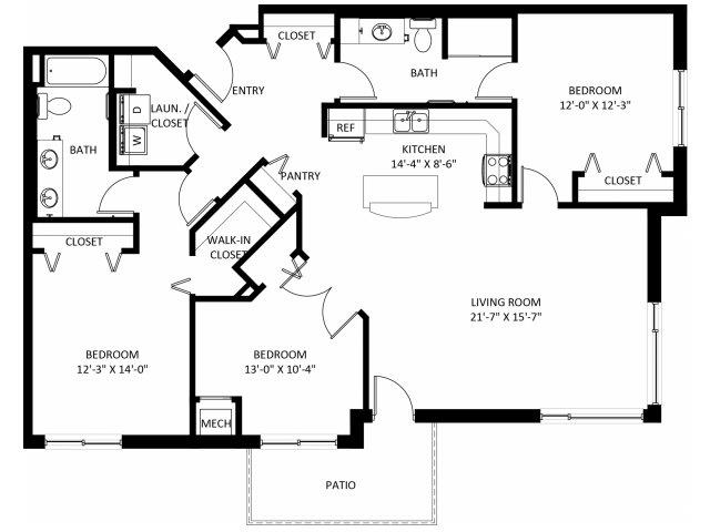 Floorplan - The View at Long Lake