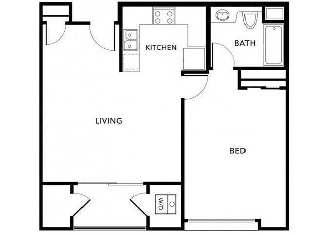 Plan M (Milano) floor plan Living at NoHo - Milano at NoHo