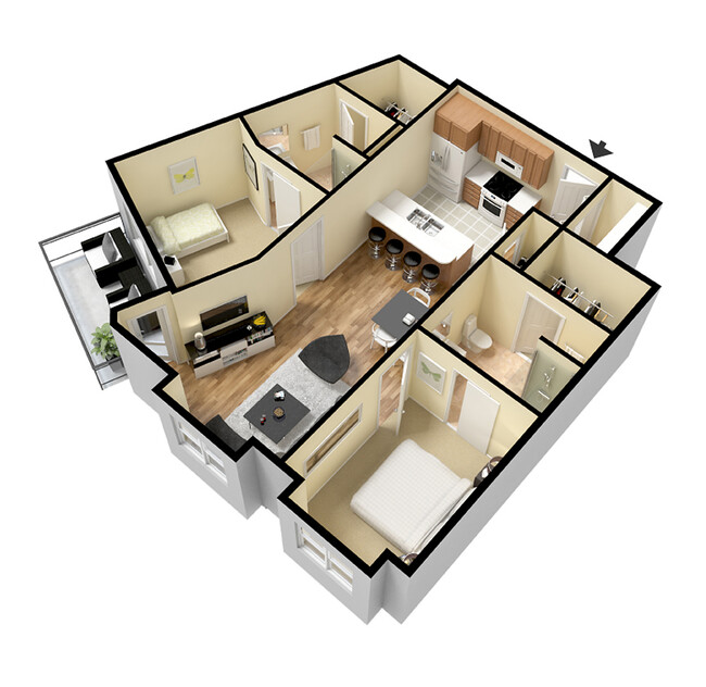 2-Bed SUITE (Balcony) - Red Cedar Flats