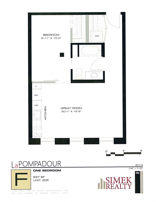 Floorplan - La Pompadour Apartments