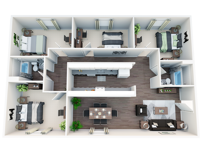 Pacific-Sunrise-4Bed2ba-3D - Pacific Sunrise