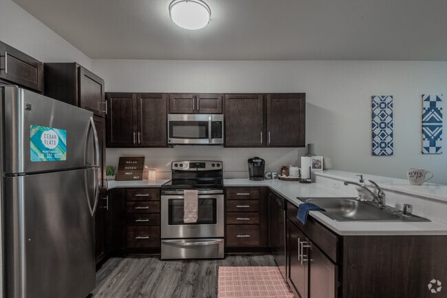 2BR, 2BA Kitchen - Cedar Flats